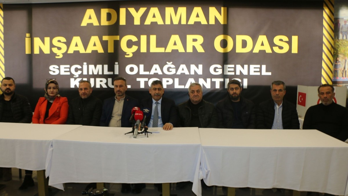 Adıyaman İnşaatçılar Odası’nda Hakan Yanar yeniden başkan seçildi  - Videolu Haber