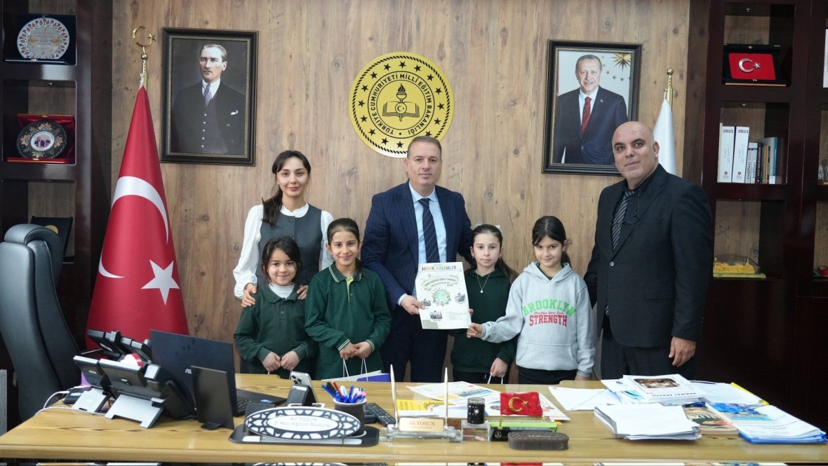 Adıyamanlı Minik Gazetecilerden İl Milli Eğitim Müdürü Ali Tosun'a Ziyaret