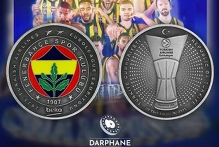 Darphane’den Fenerbahçe 2025 Euroleague Şampiyonluk Hatıra Parası